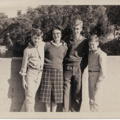 Anne Mein with Bill George and Graham Mein