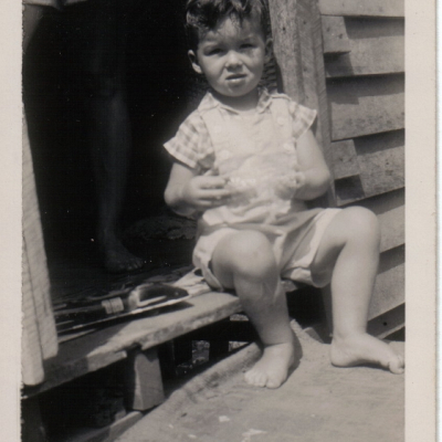 David Sitting on Front Steps Palm Woods