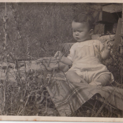 David on a Blanket in the Grass