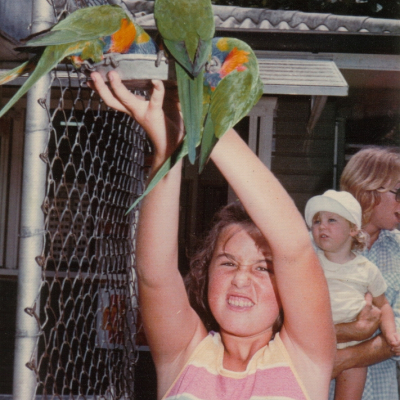 Joan Feeding the Birds Currumbin