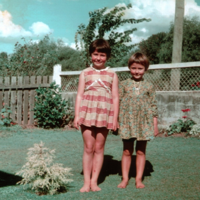 Joan and Brenda in the Front Yard Fergie Rd