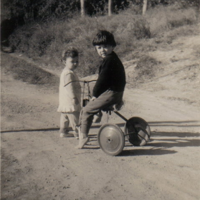 Joan in Trike with Brenda