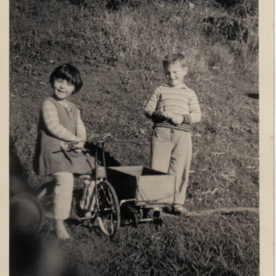 Joan on Trike with Friend