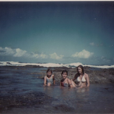 Marg Joan and Brenda Sitting in the Rock Pools 2