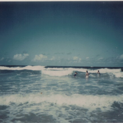 Marg Joan and Brenda in the Surf